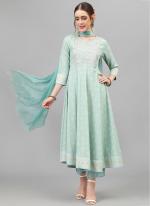 Rayon Pista Green Festival Wear Embroidery Work Readymade Salwar Suit